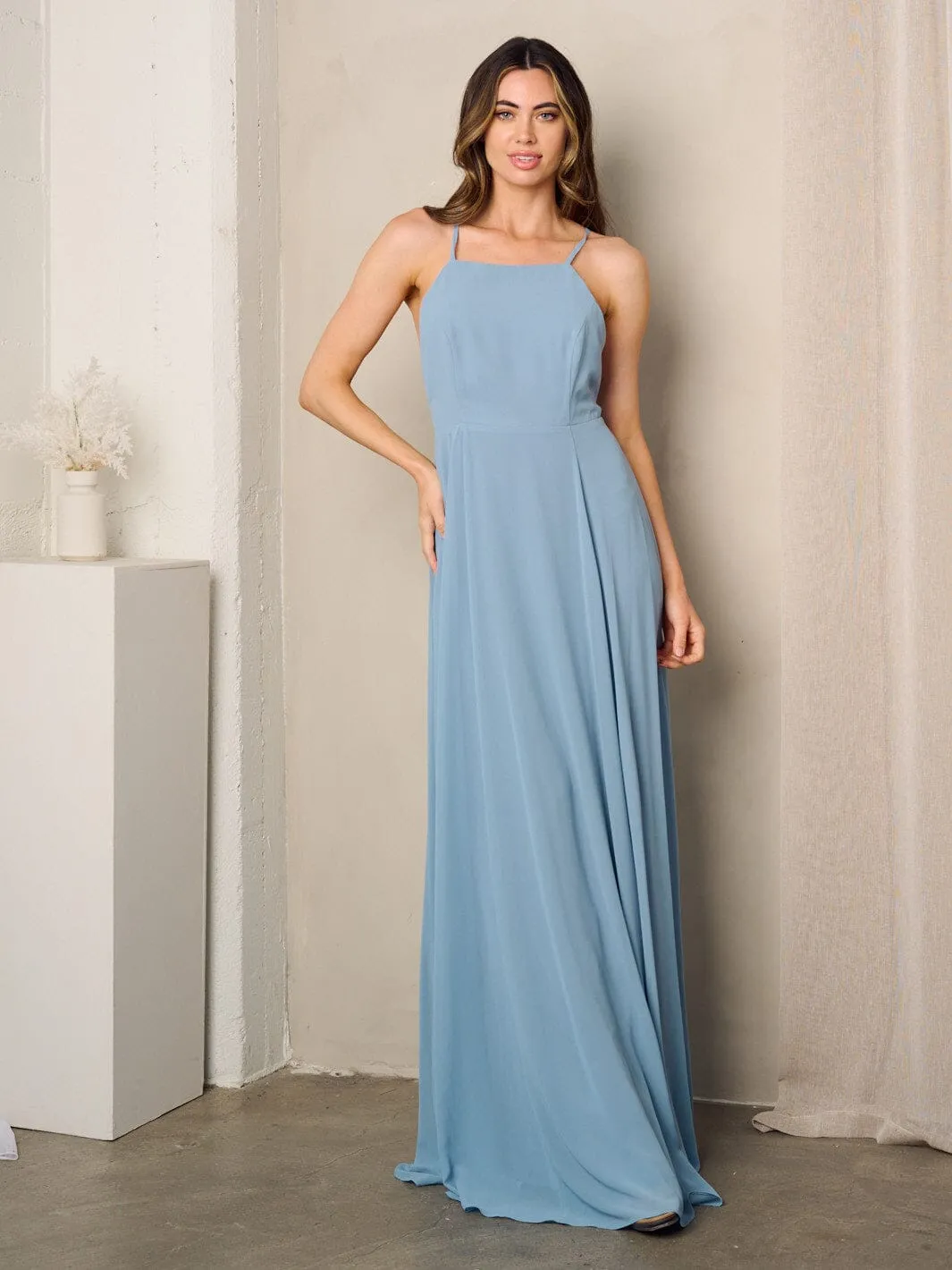 WOMEN'S SLEEVELESS OPEN BACK MAXI DRESS