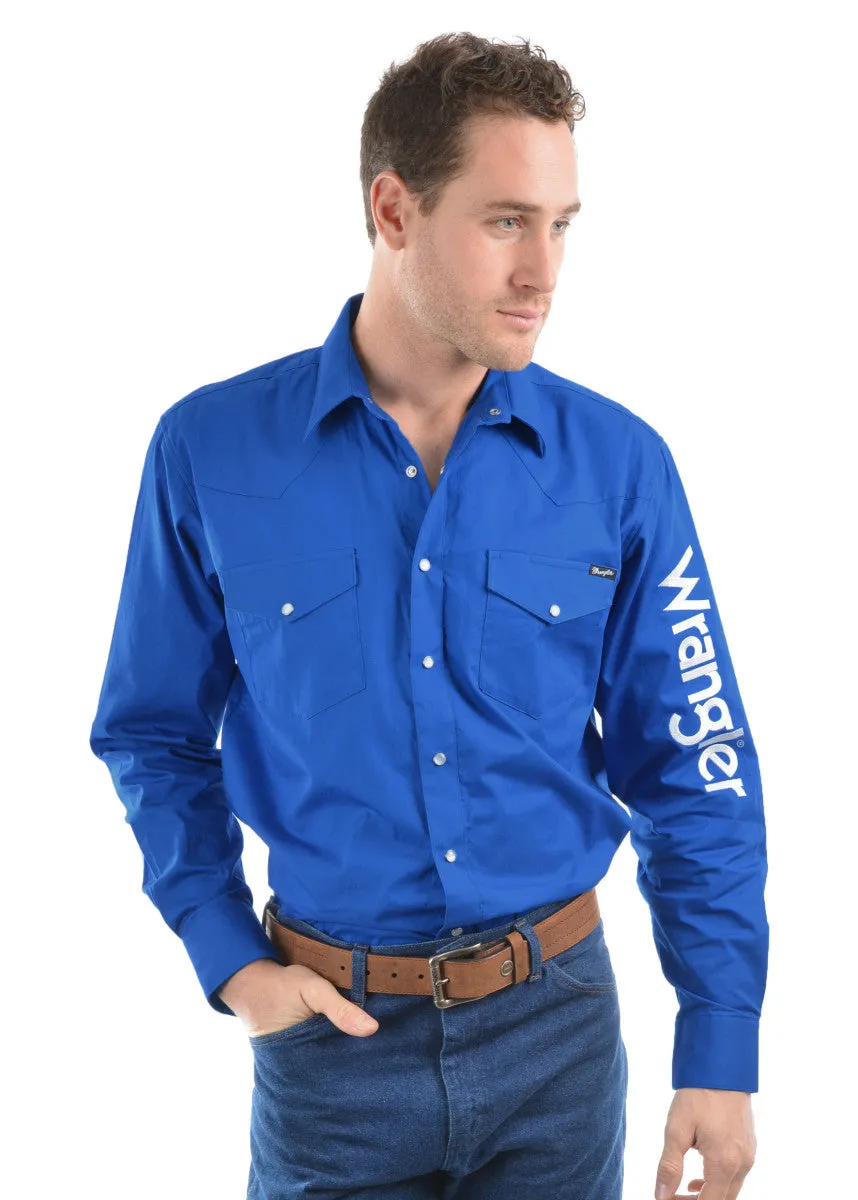 Wrangler Logo Rodeo Long Sleeve Drill Shirt