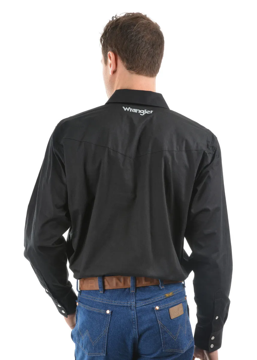 Wrangler Logo Rodeo Long Sleeve Drill Shirt