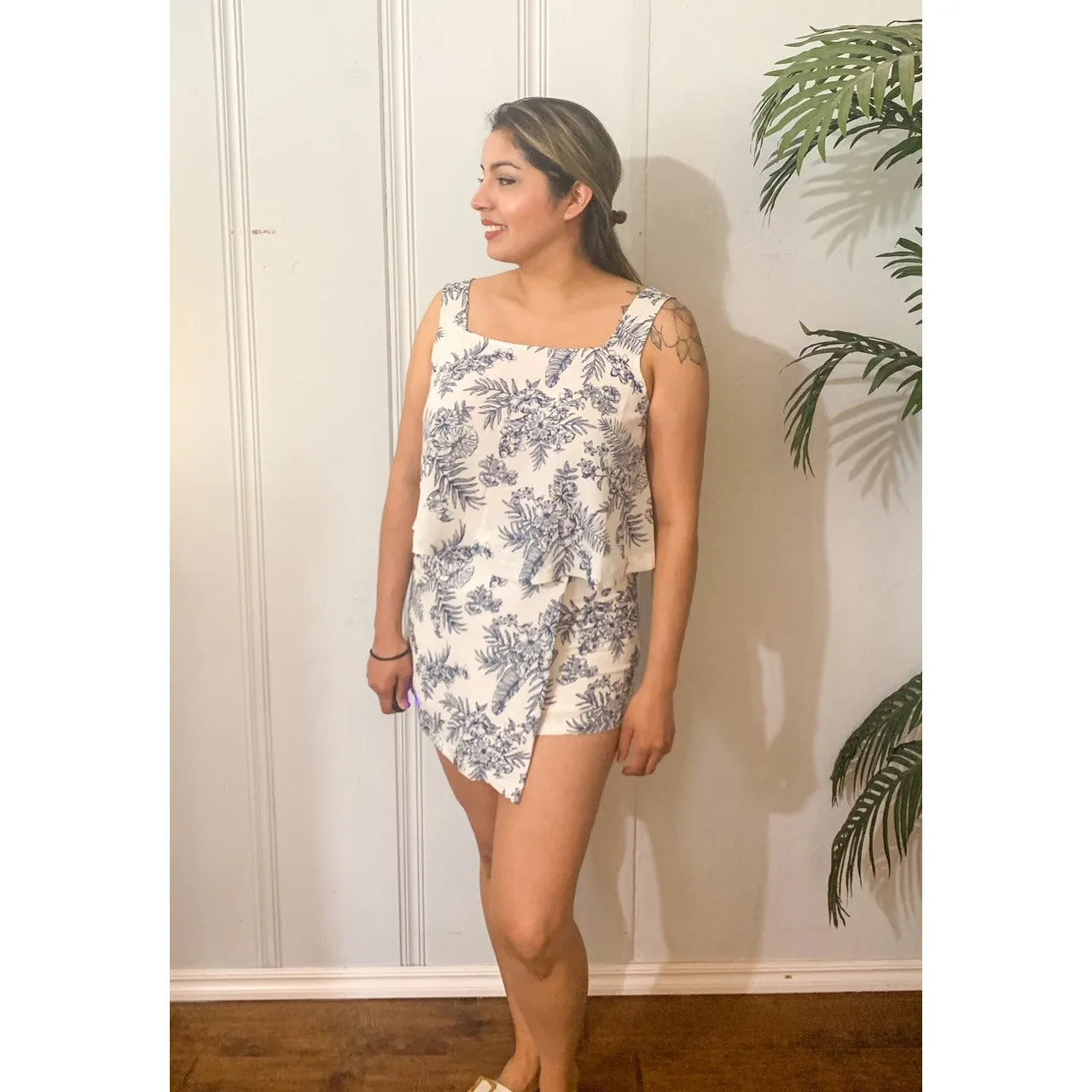 You Go Girl Top and Skort Set - Off White
