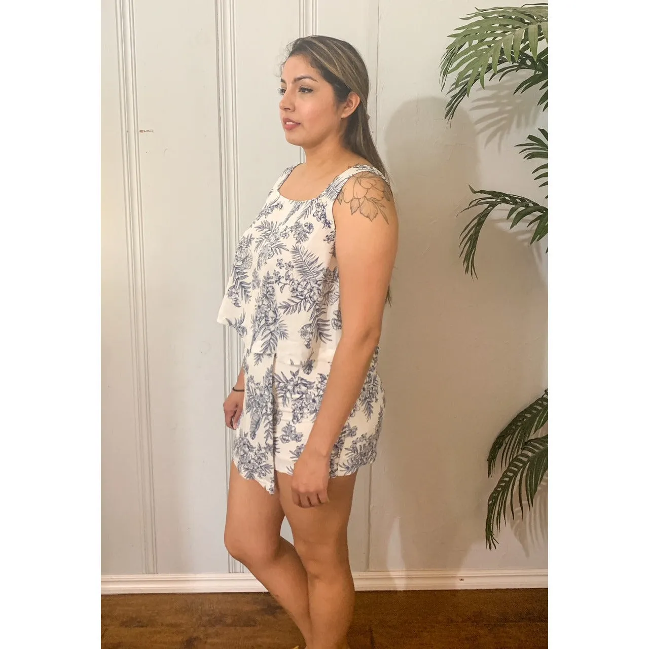 You Go Girl Top and Skort Set - Off White