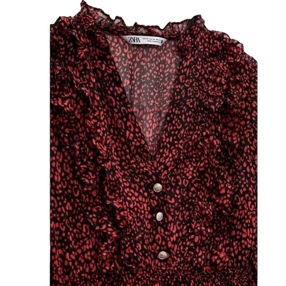 ZARA Animal Print Dress Small