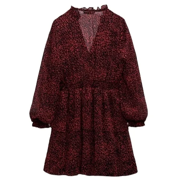 ZARA Animal Print Dress Small