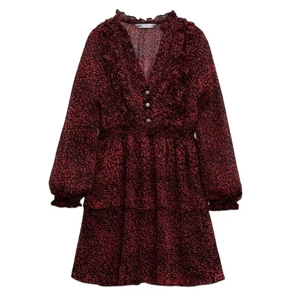 ZARA Animal Print Dress Small