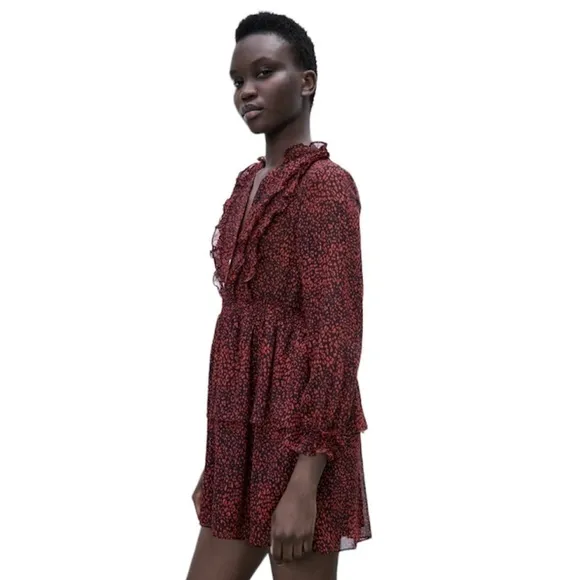 ZARA Animal Print Dress Small