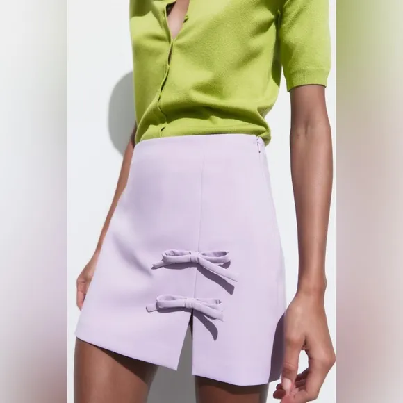 ZARA BLOGGER FAVORITE BOW MINI SKIRT