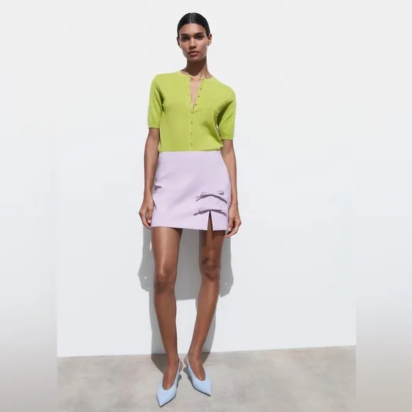 ZARA BLOGGER FAVORITE BOW MINI SKIRT