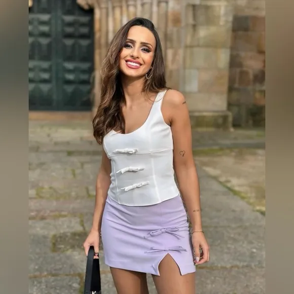 ZARA BLOGGER FAVORITE BOW MINI SKIRT