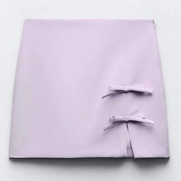 ZARA BLOGGER FAVORITE BOW MINI SKIRT