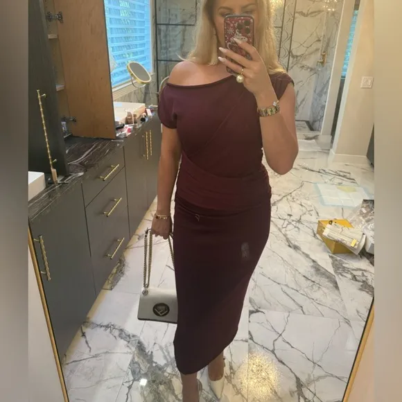 ✨✨ZARA DRAPED KNIT MIDI DRESS✨✨