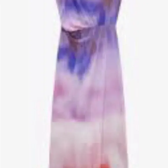 Zara Multi Color thin strap dress Asymmetrical hem line
